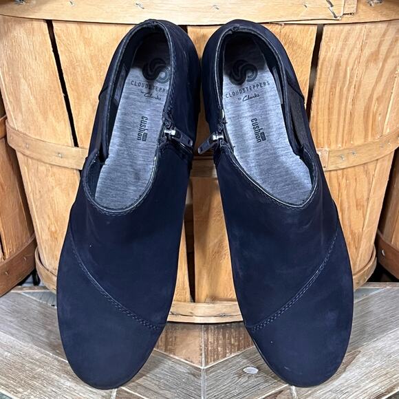 Cloudsteppers by Clarks Caddell Tropic Blue Faux Nubuck Ankle Boot Women Size 11 - Picture 9 of 12